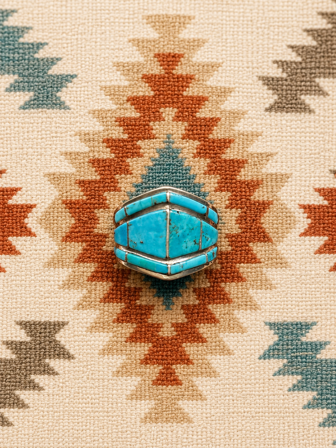 Inlay Turquiose sterling silver ring