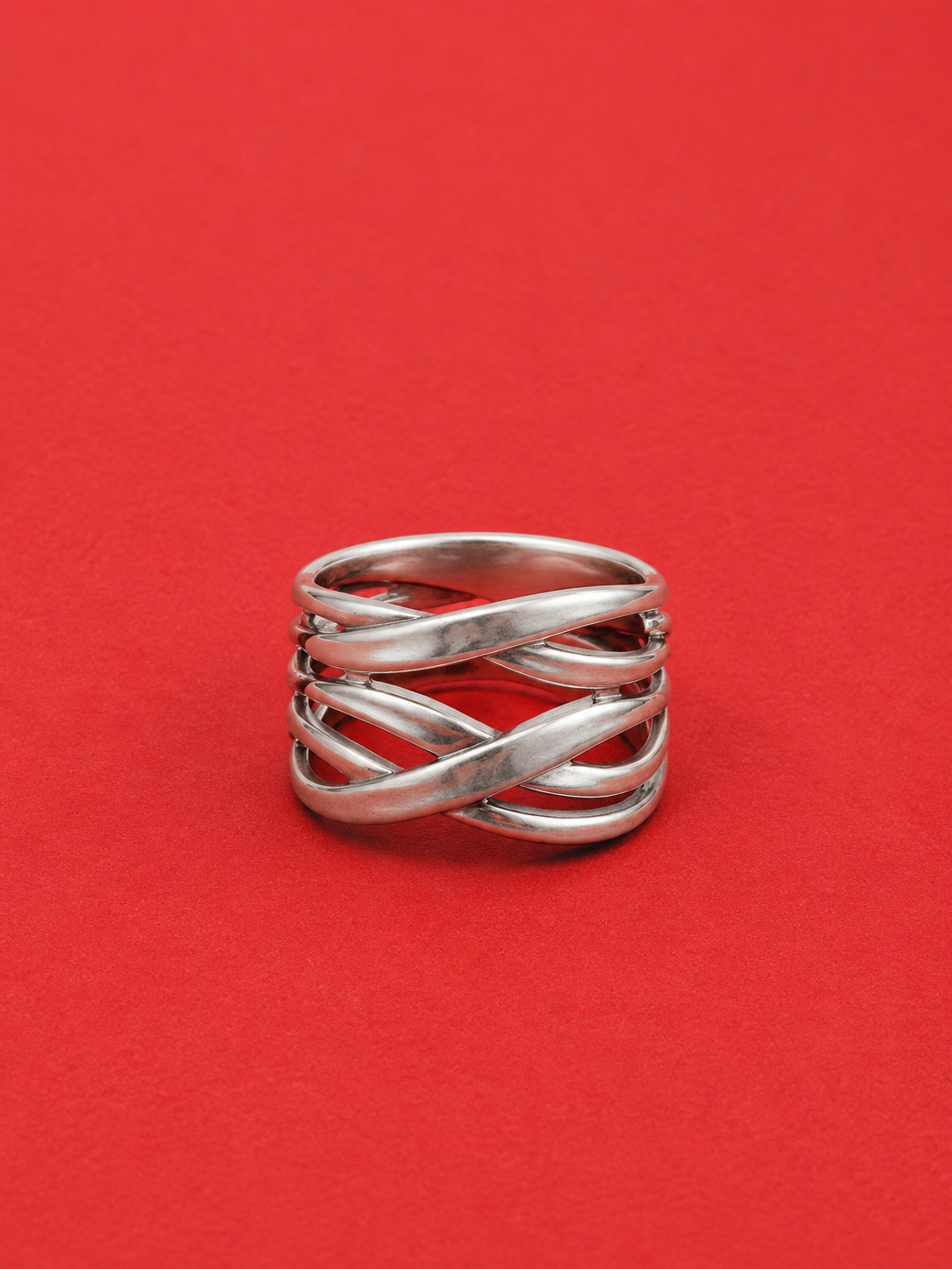 Sterling silver swirls ring
