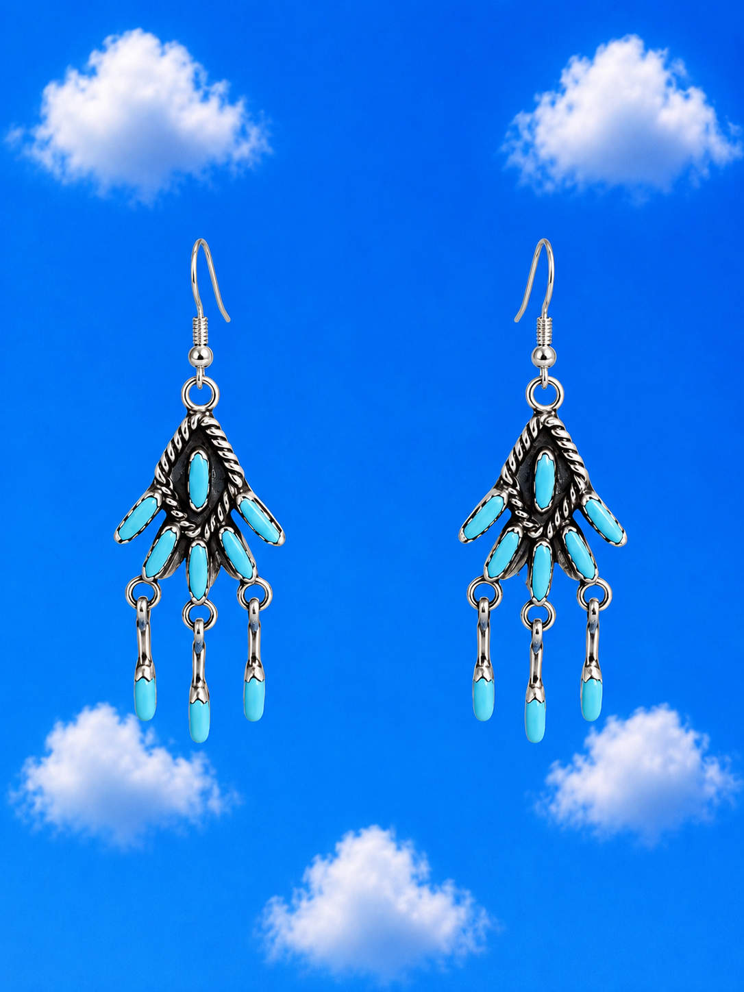 Native American Turquoise dangle Earrings