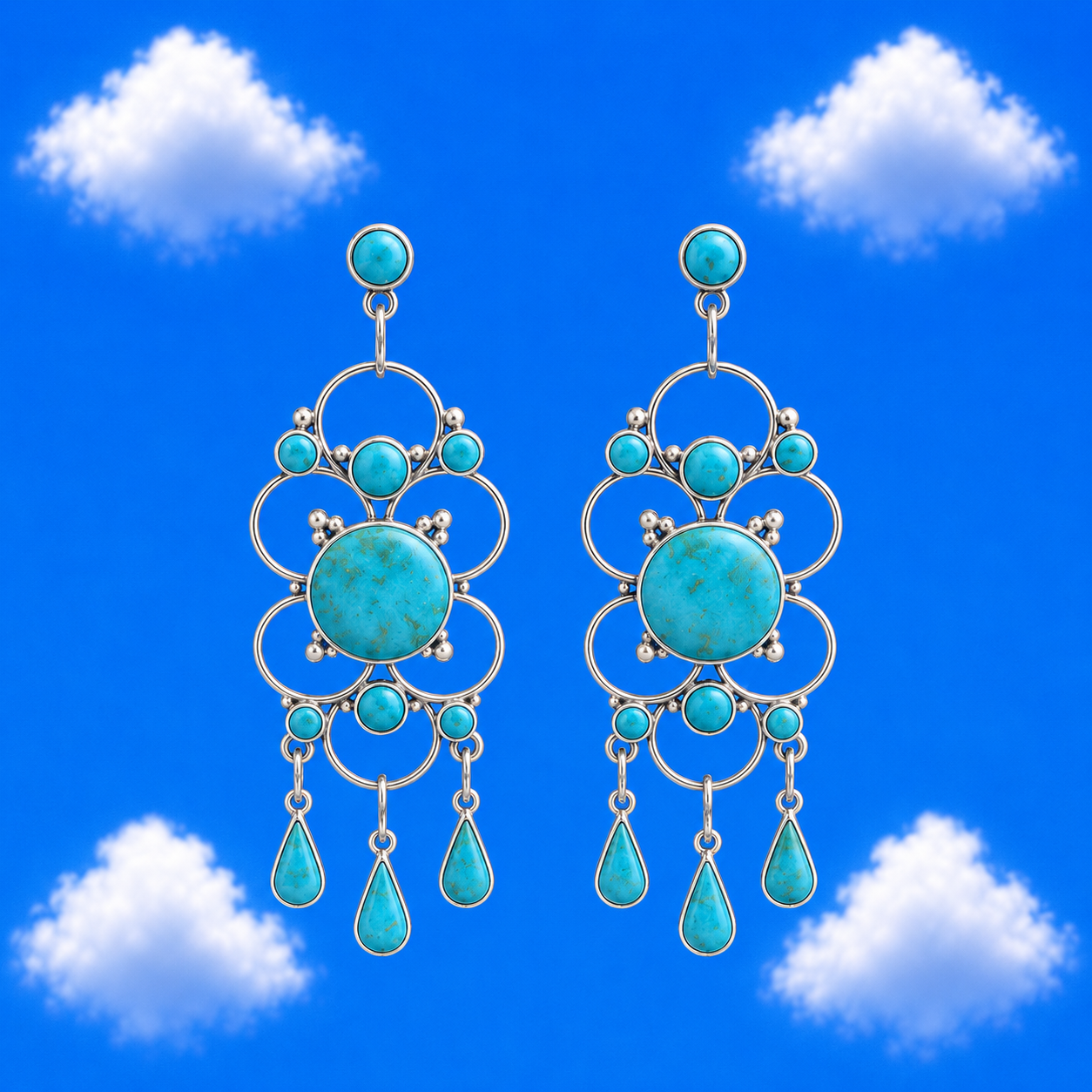 Native American sterling silver turquoise Earrings
