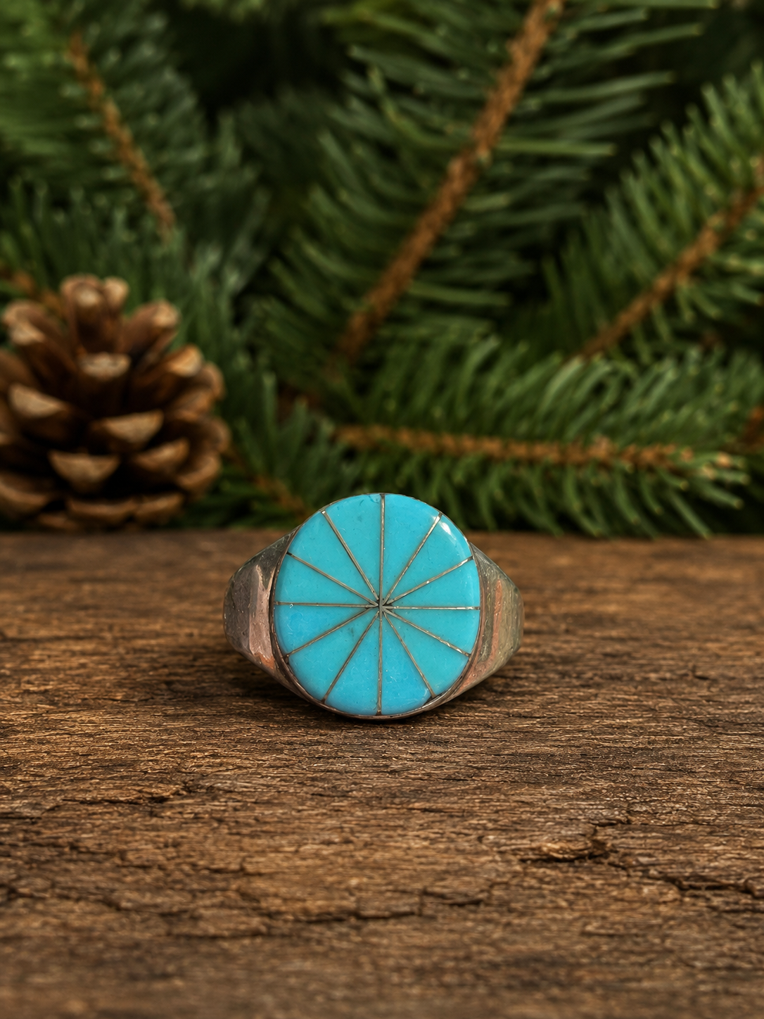 Turquiose inlay sterling silver ring