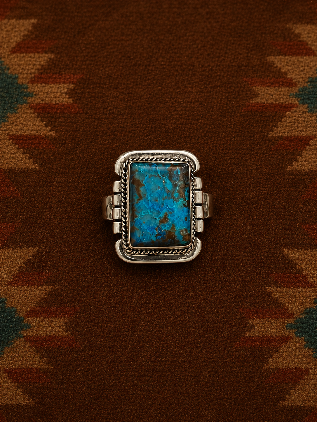 Men’s turquoise sterling silver ring