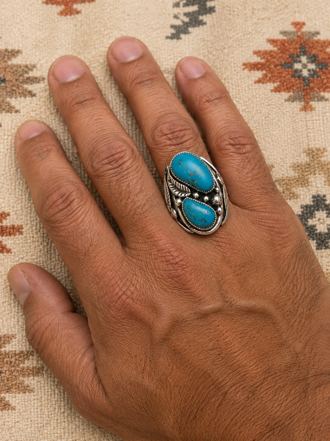 Men’s Turquiose sterling silver ring