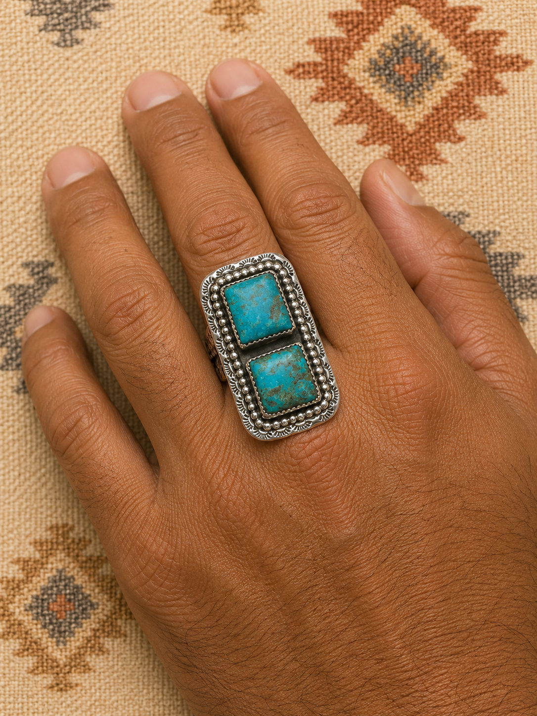 Men’s Turquiose sterling silver ring