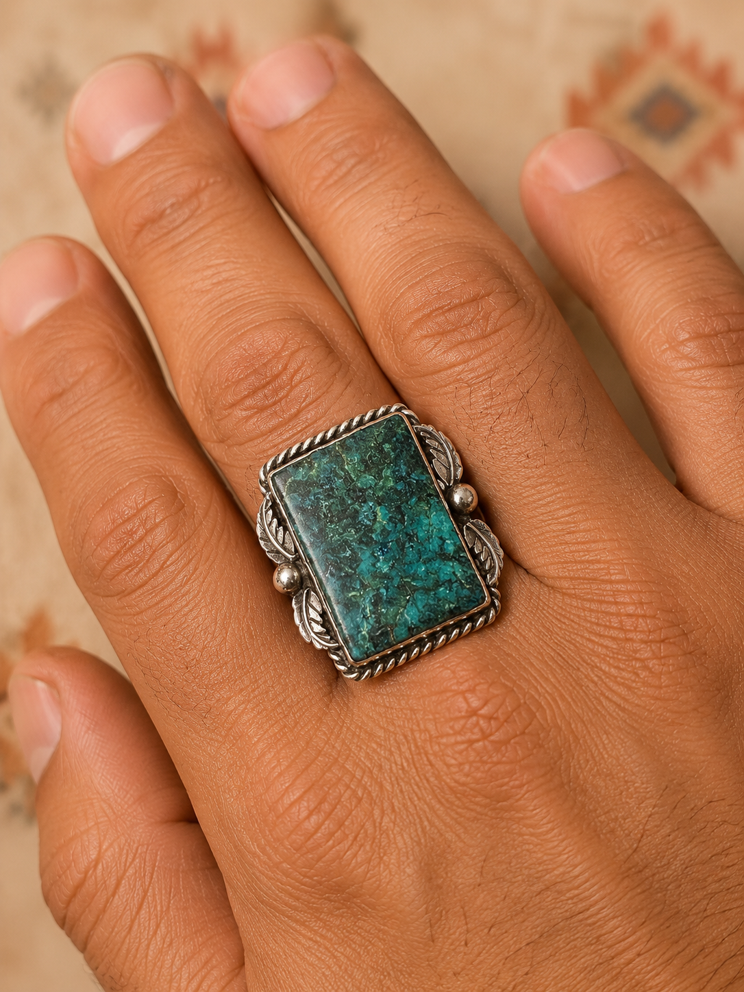 Men’s Turquiose sterling silver ring