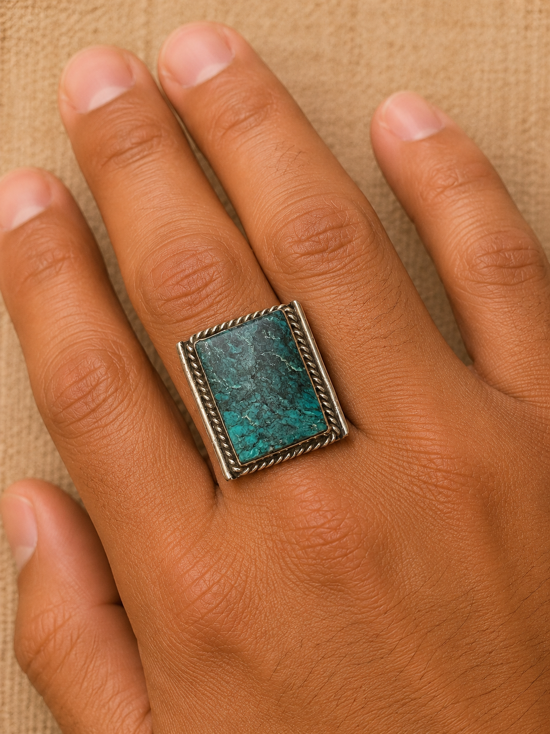 Men’s Turquiose sterling silver ring