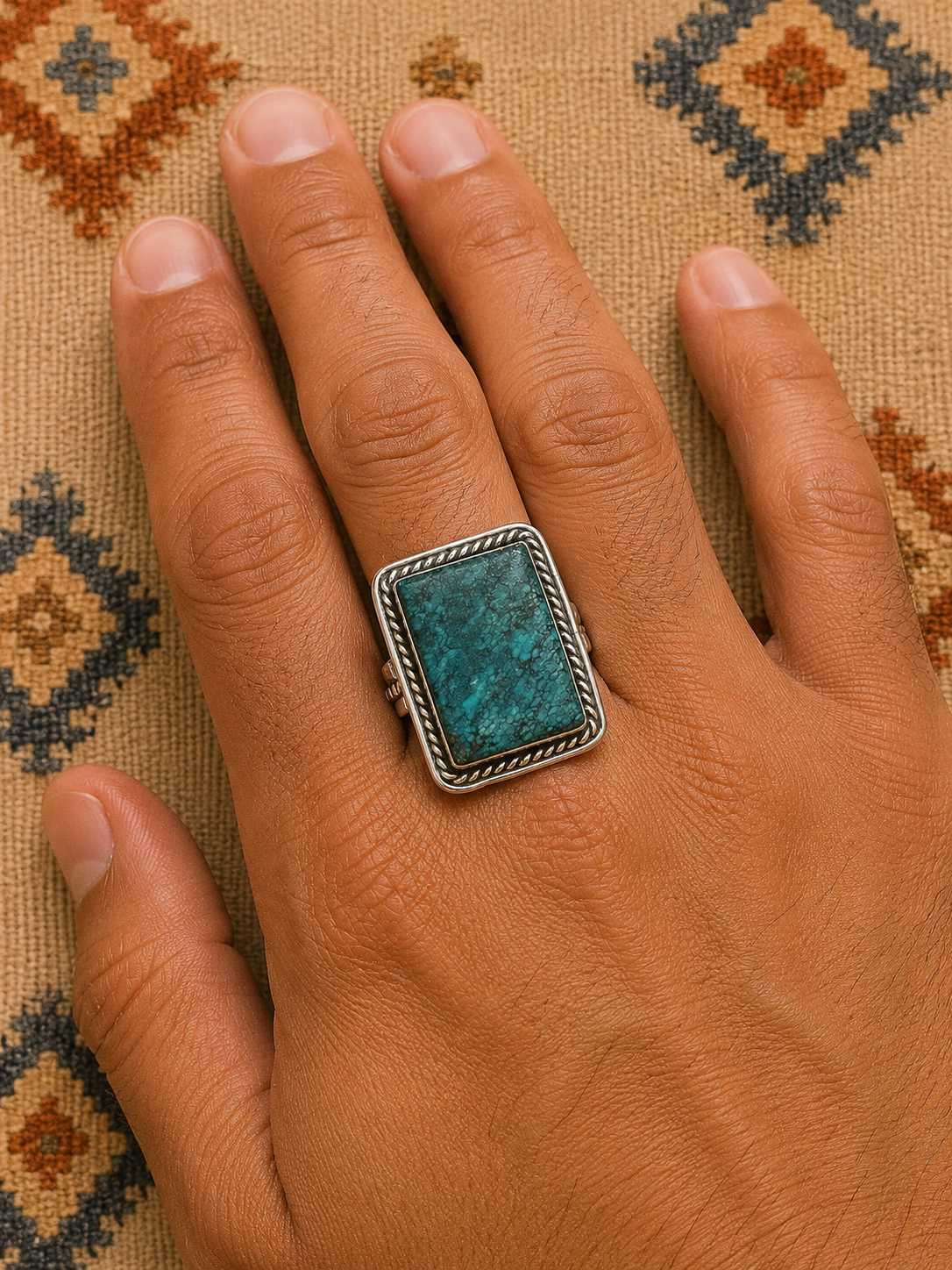 Men’s Turquiose sterling silver ring