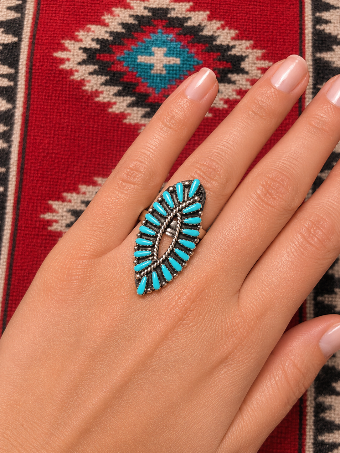 Ladies Turquiose cluster ring
