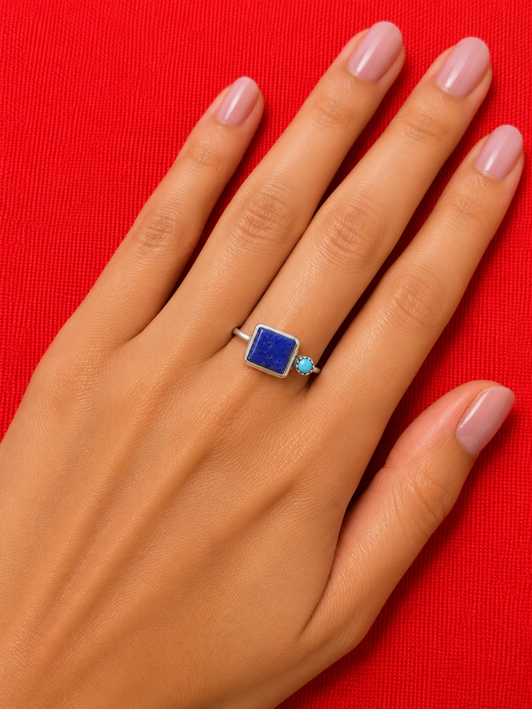 Lapis Turquiose sterling silver ring