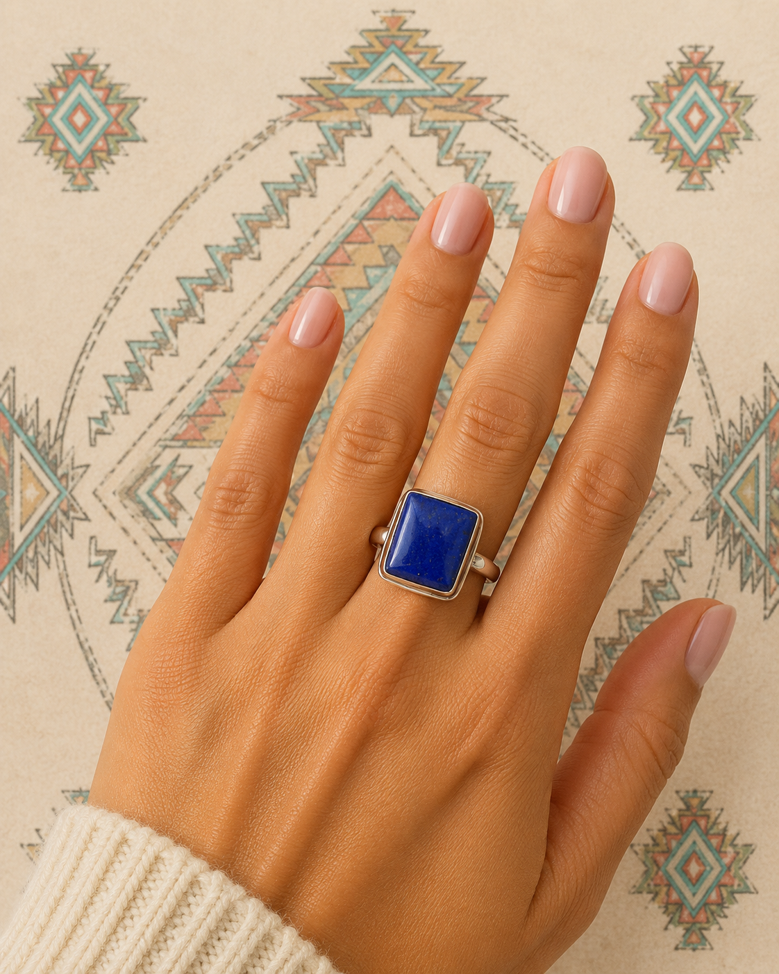 Lapis Sterling silver ring