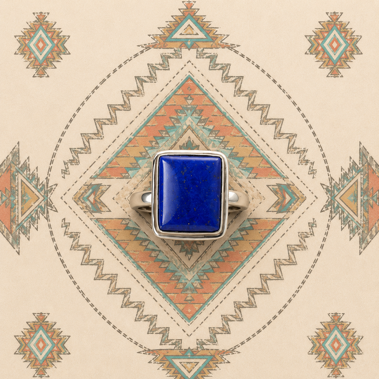 Lapis Sterling silver ring