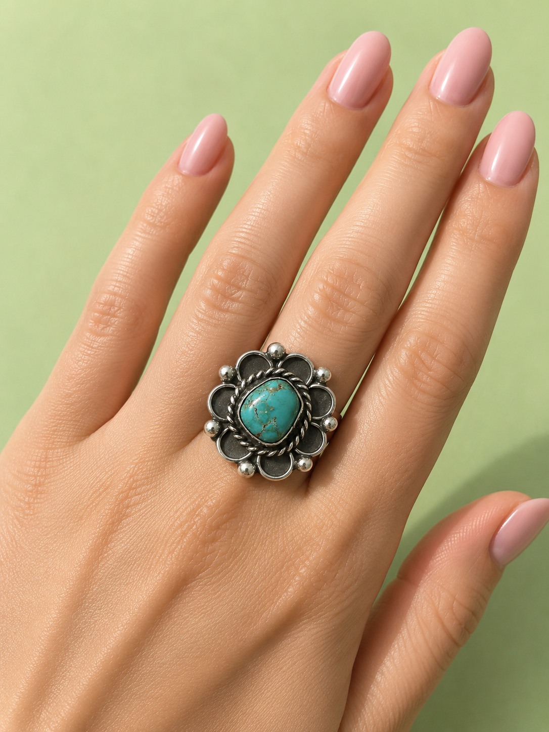 Turquoise sterling silver ring