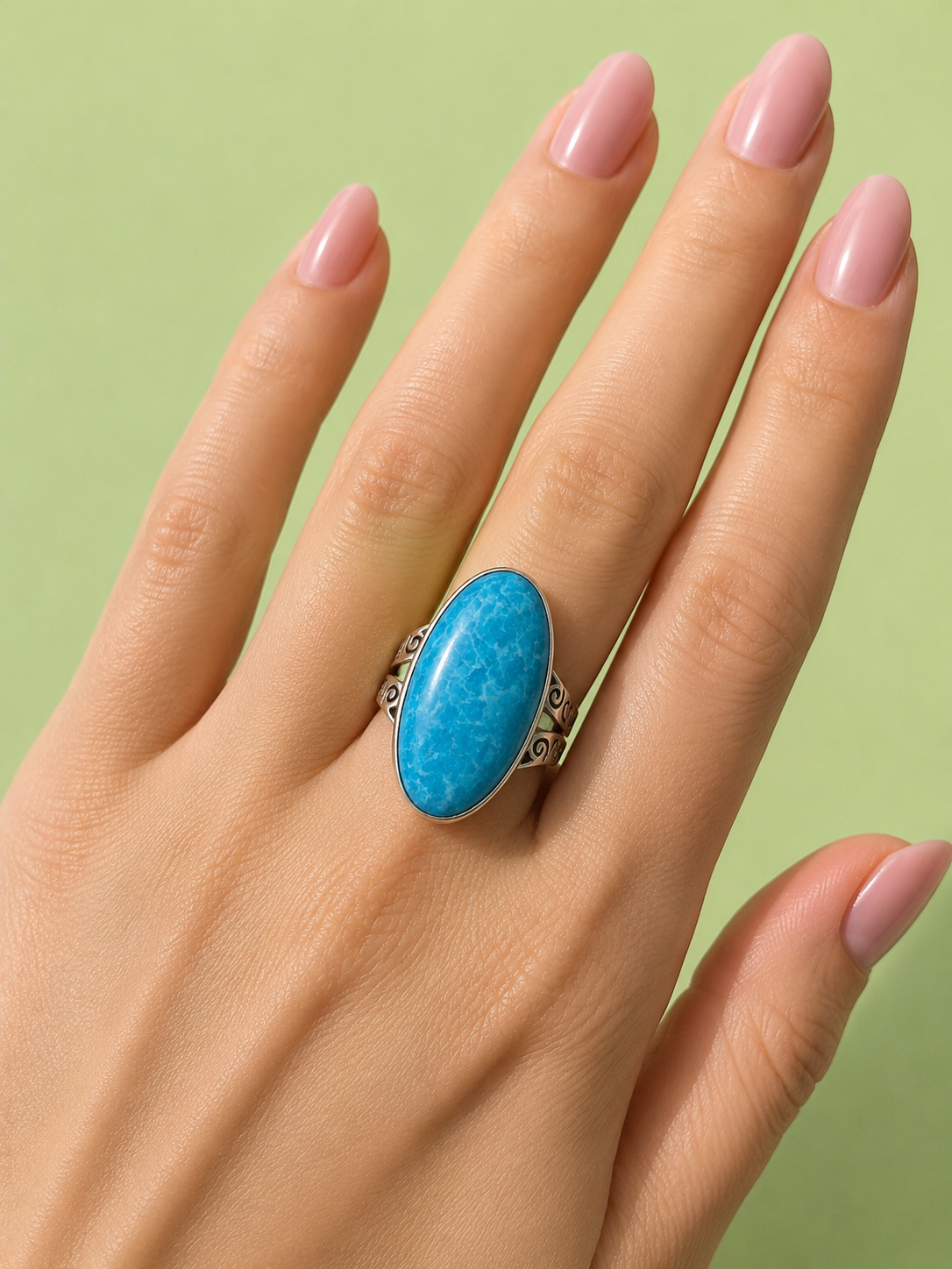 Turquoise sterling silver ring