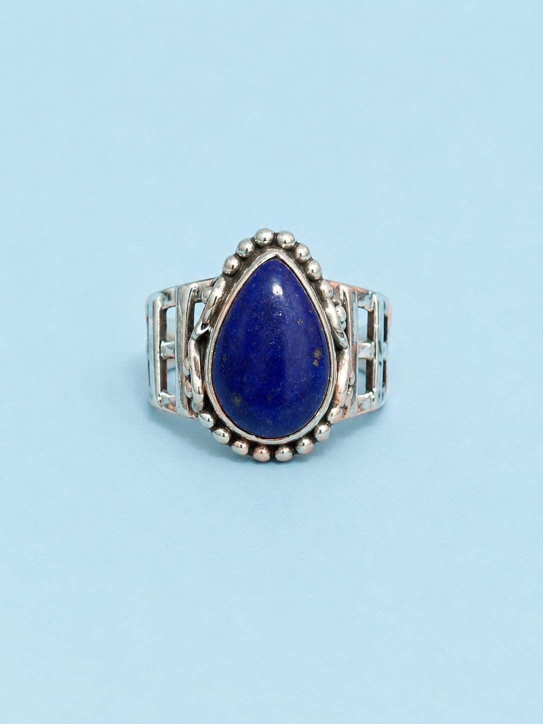 Lapis sterling silver ring