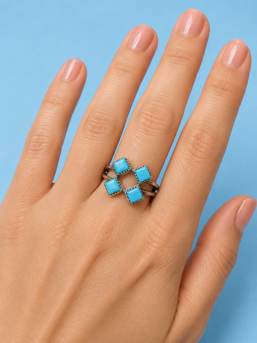 Turquoise sterling silver ring