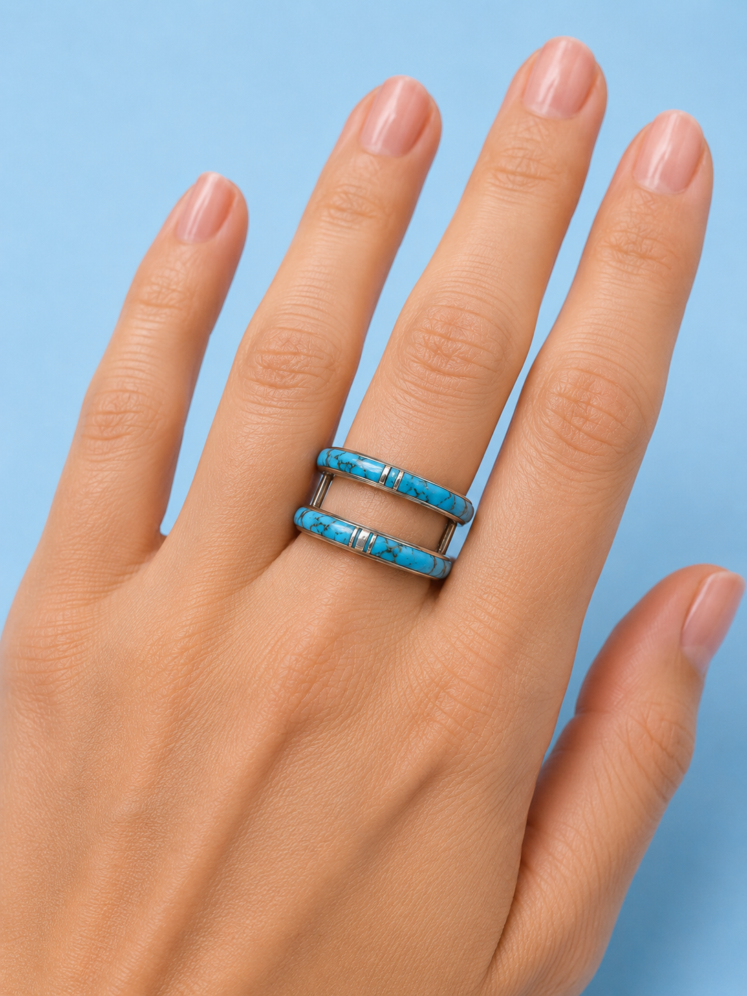 Turquoise sterling silver ring