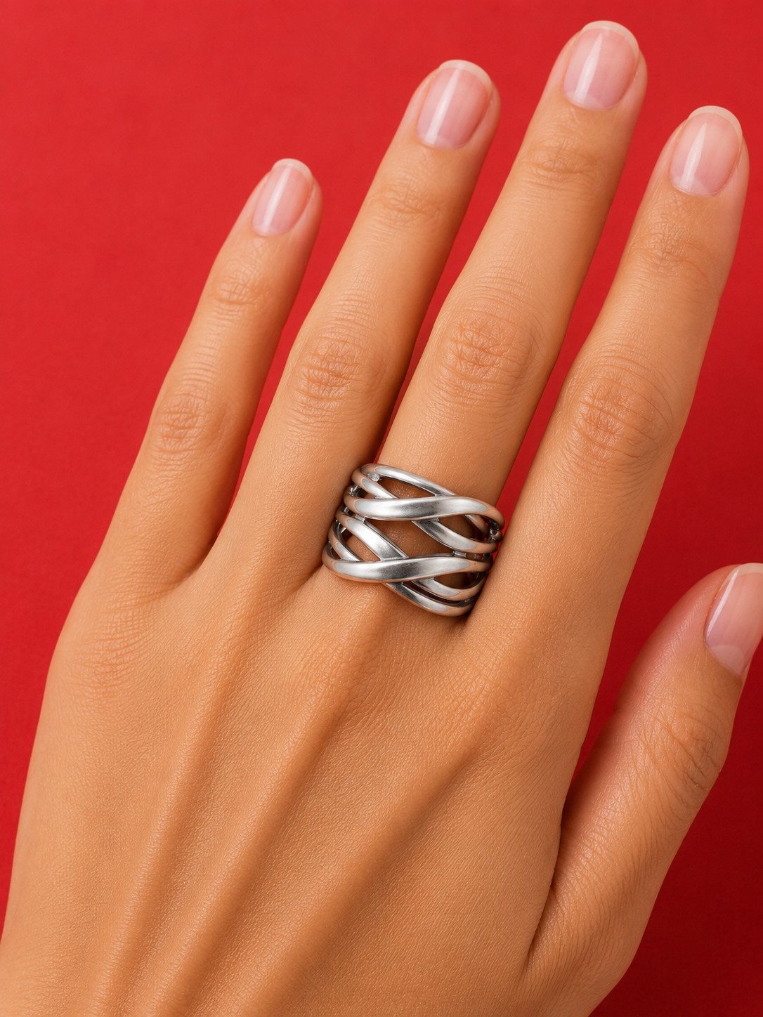 Sterling silver swirls ring
