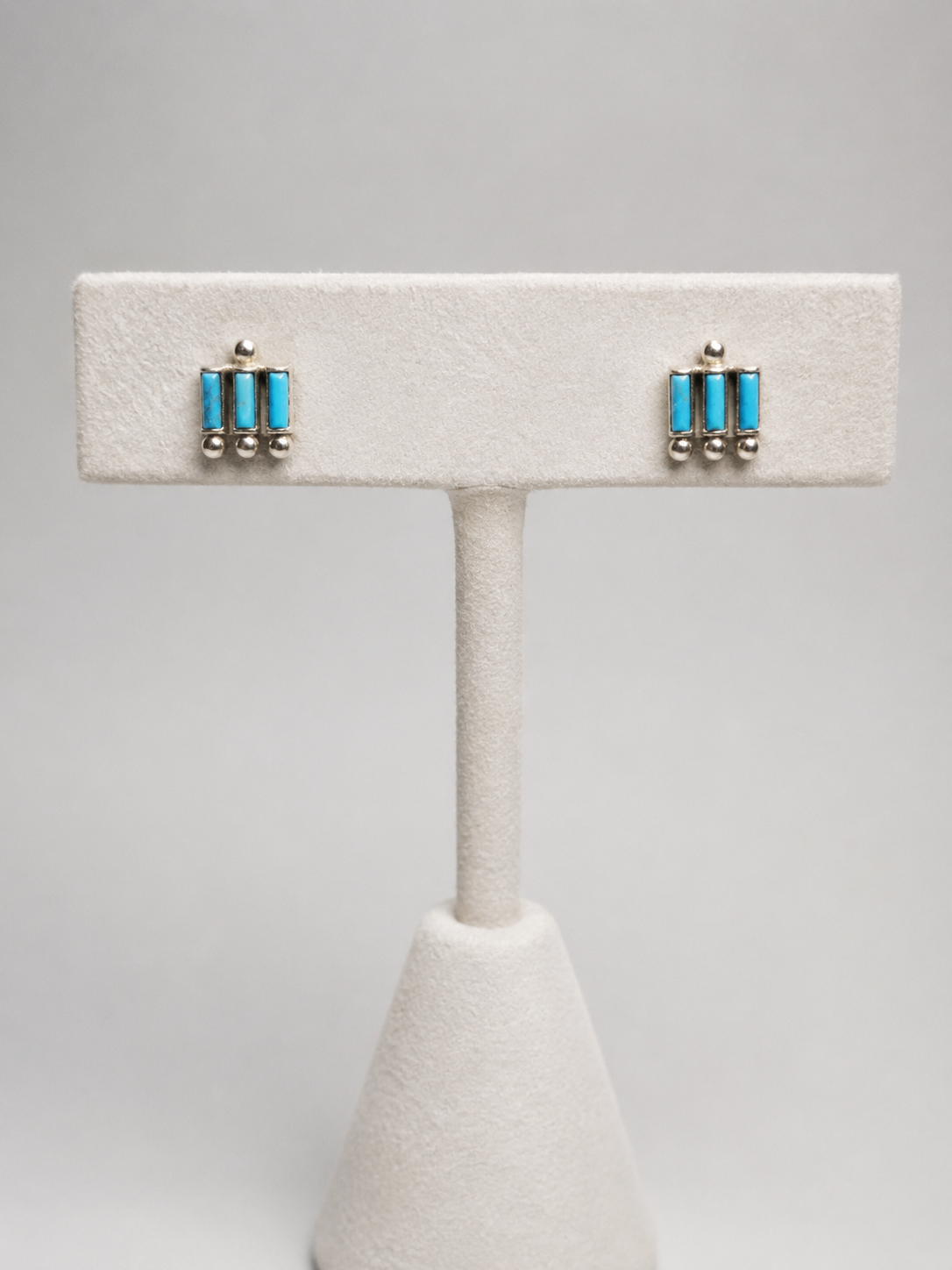 Turquoise sterling silver necklace and earring set