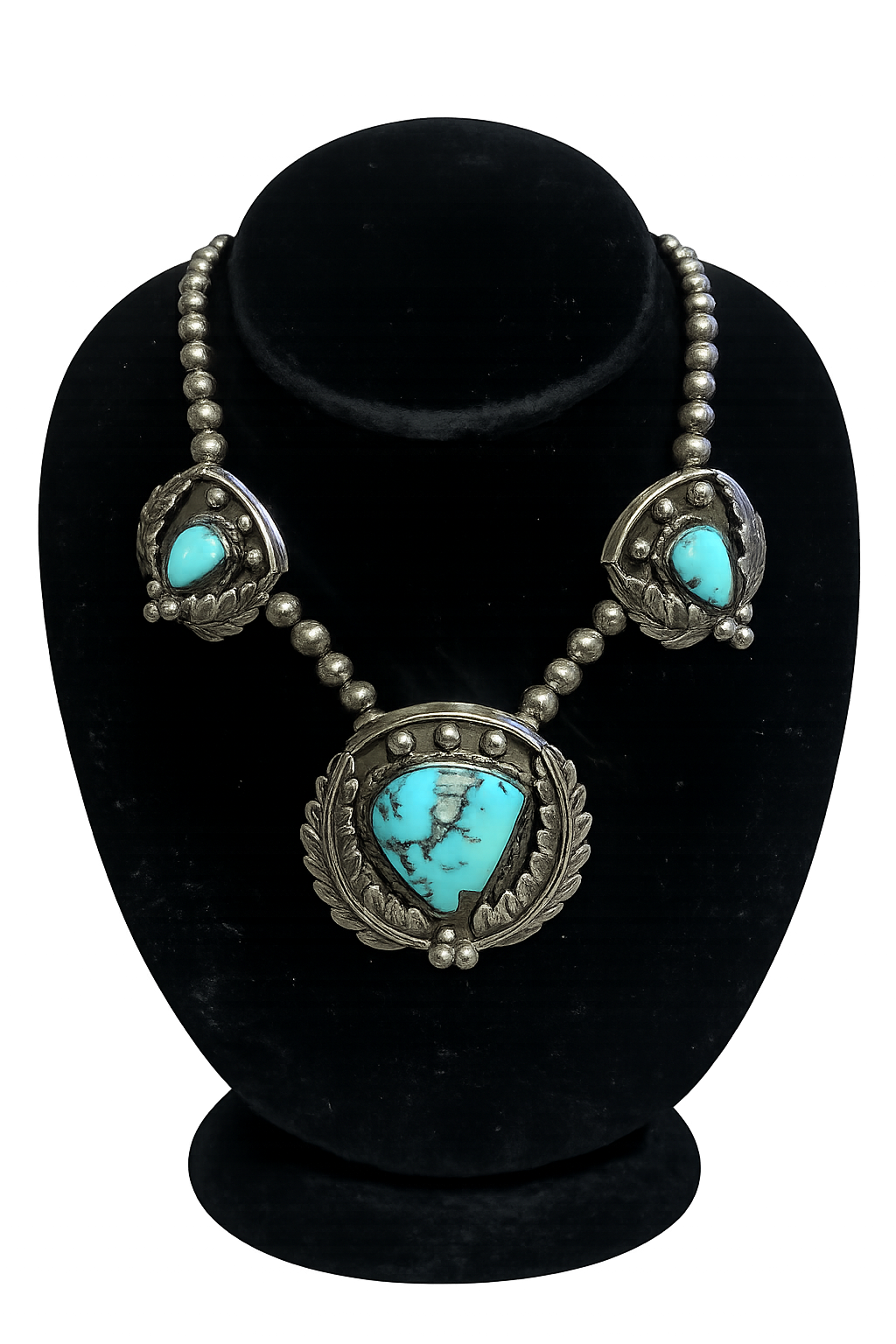 Turquoise stones sterling silver choker